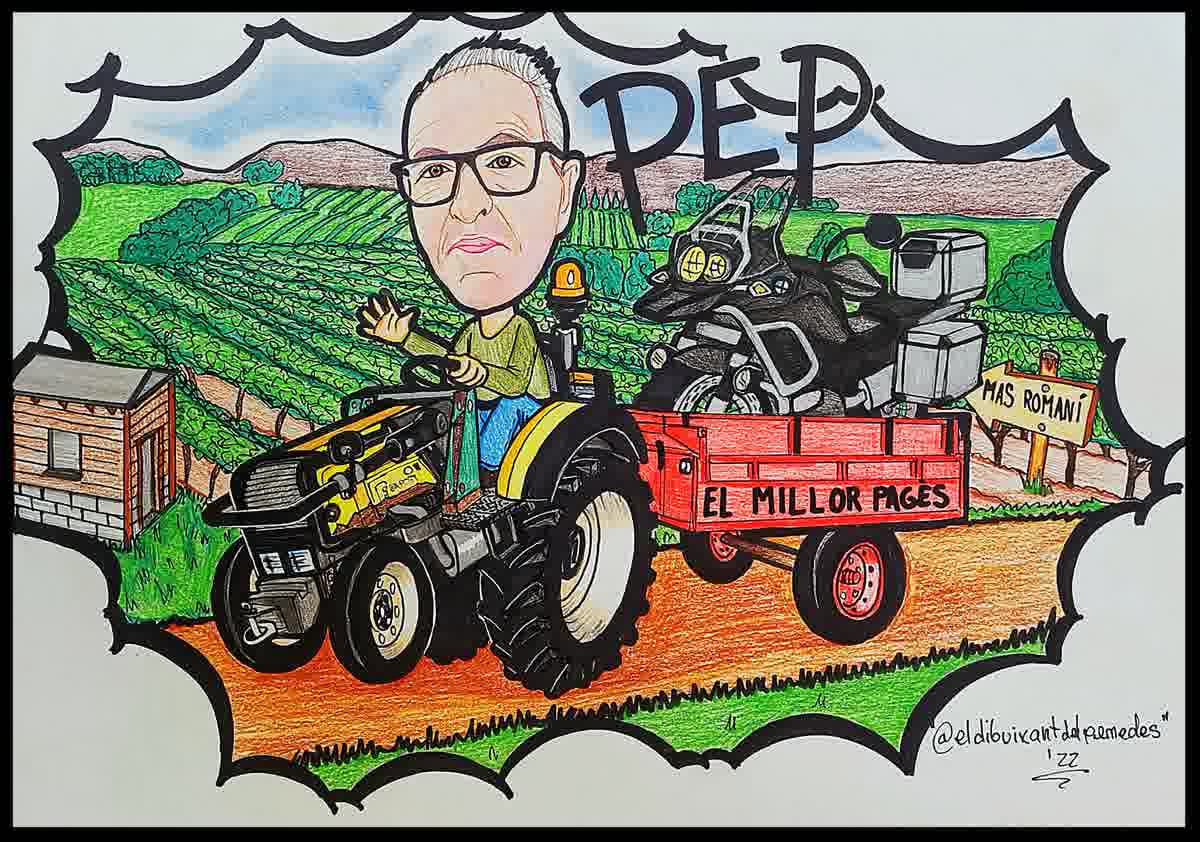 Caricatura amb tractor personalitzat